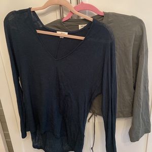 Set of 2 - Wilfred tops. Both green (sz S and XS)